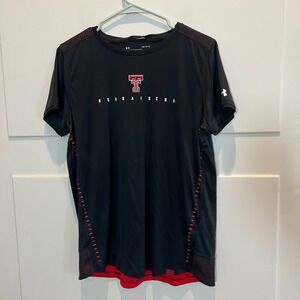 Under Armour Texas Tech Red Raiders HeatGear Athletic‎ Shirt Women's cut Large